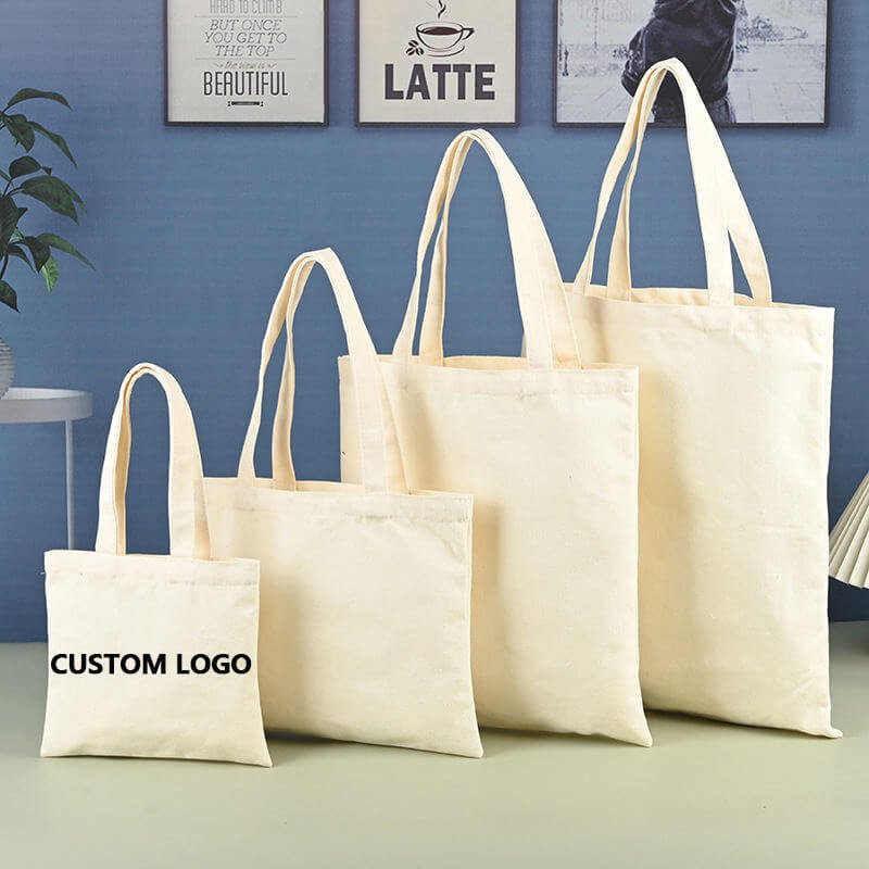 Custom printed canvas tote bags manufactured in bulk by NS Textile Lahore